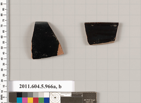 Terracotta rim fragments of kylikes (drinking cups)