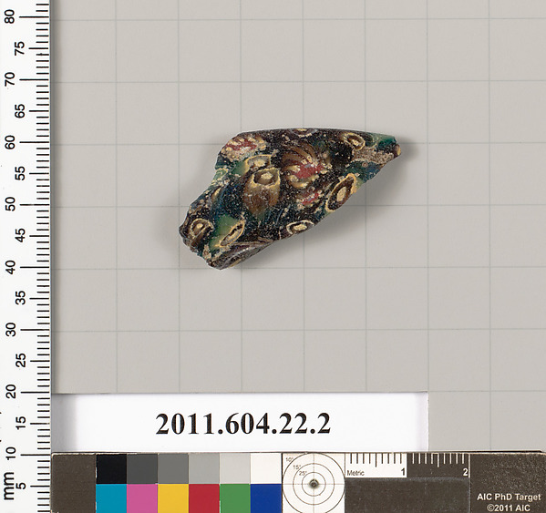 Glass mosaic bowl rim fragment