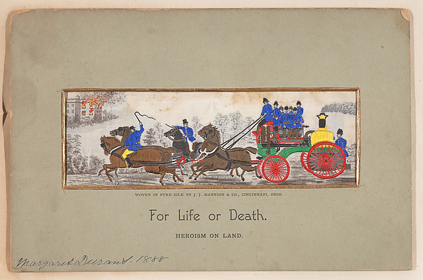 For Life or Death from Stevengraph silk woven pictures (W500)