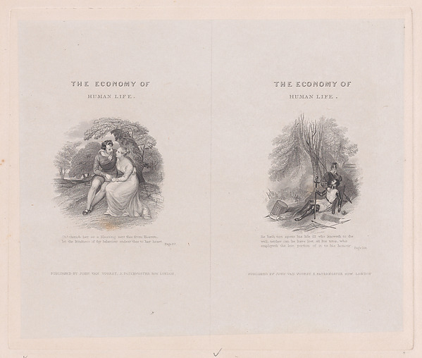 Two illustrations for "The Economy of Human Life"