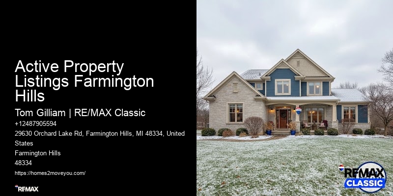 Active Property Listings Farmington Hills