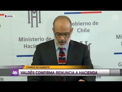 Ministro de Hacienda Rodrigo Valdés renuncia a gabinete