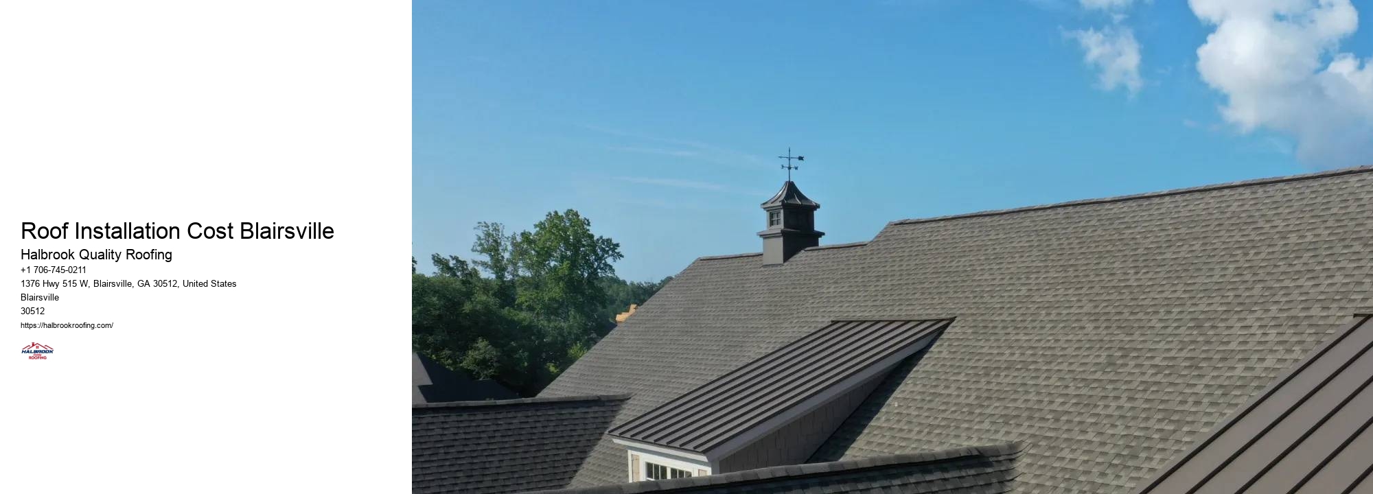 Roof Installation Cost Blairsville
