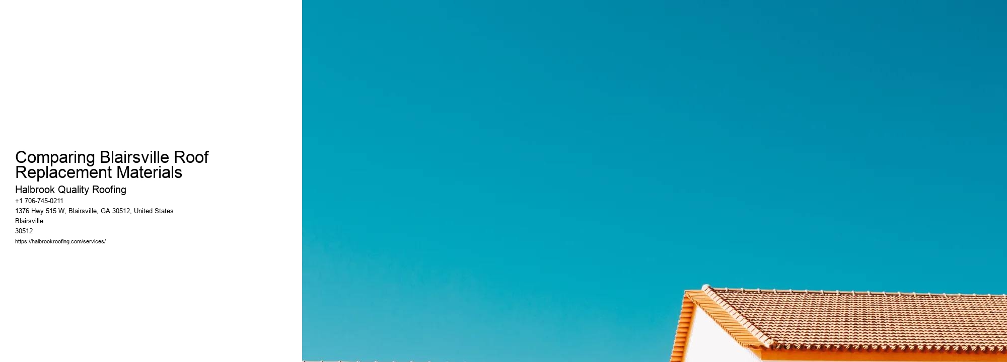 Comparing Blairsville Roof Replacement Materials