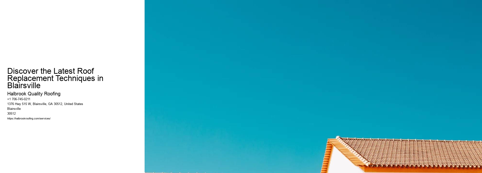 Discover the Latest Roof Replacement Techniques in Blairsville