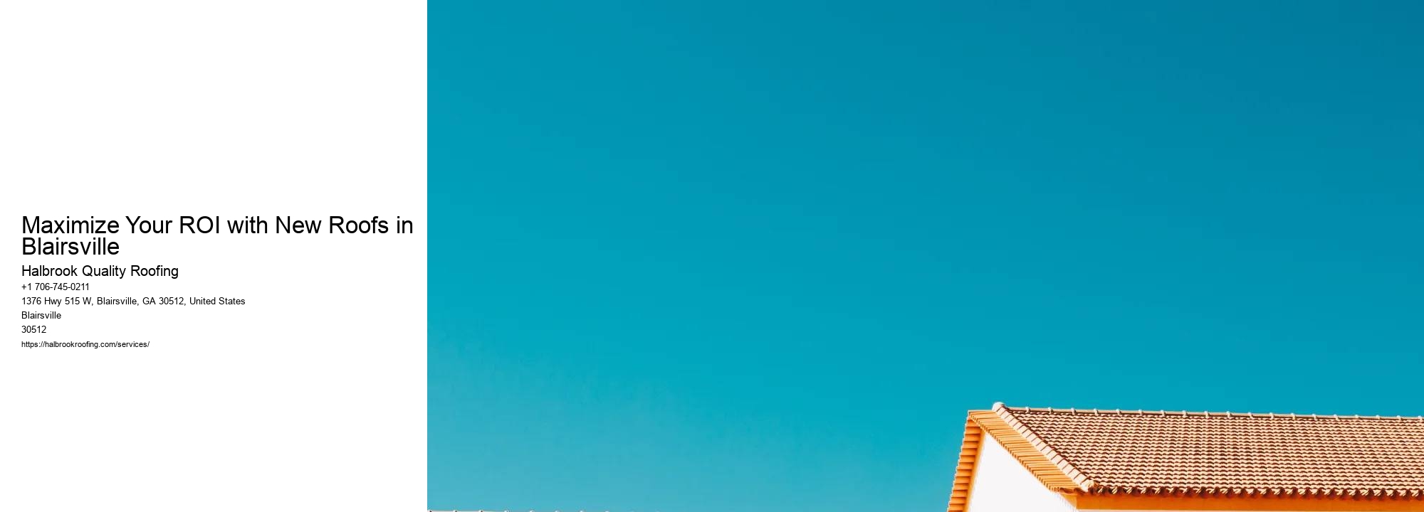 Maximize Your ROI with New Roofs in Blairsville