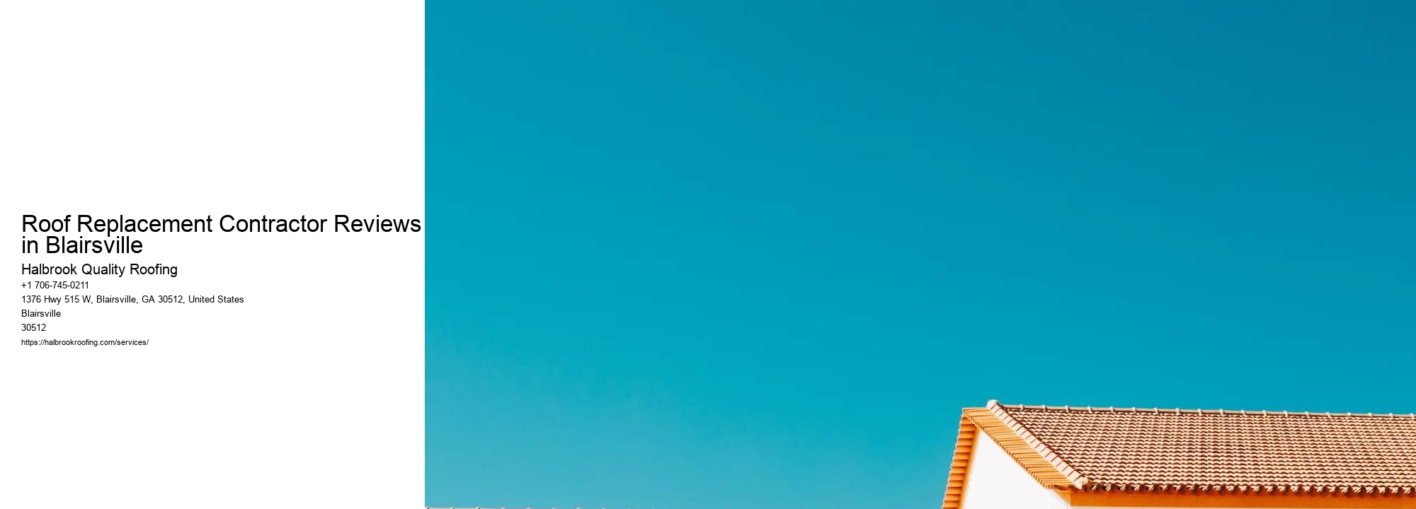 Roof Replacement Contractor Reviews in Blairsville