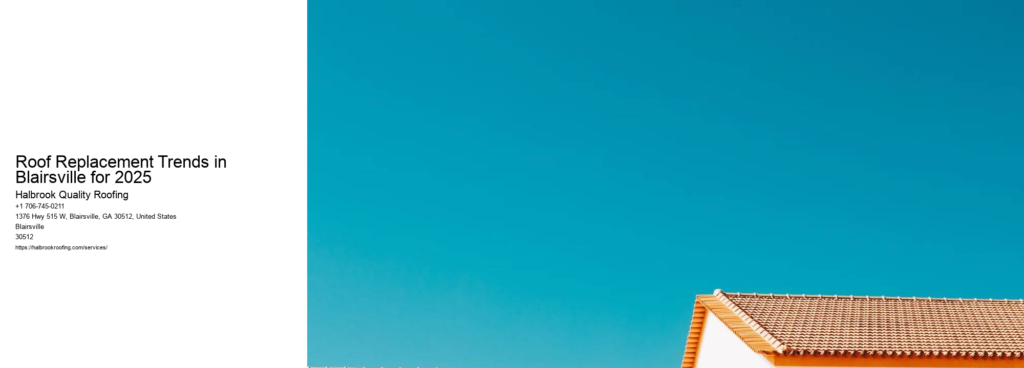 Roof Replacement Trends in Blairsville for 2025