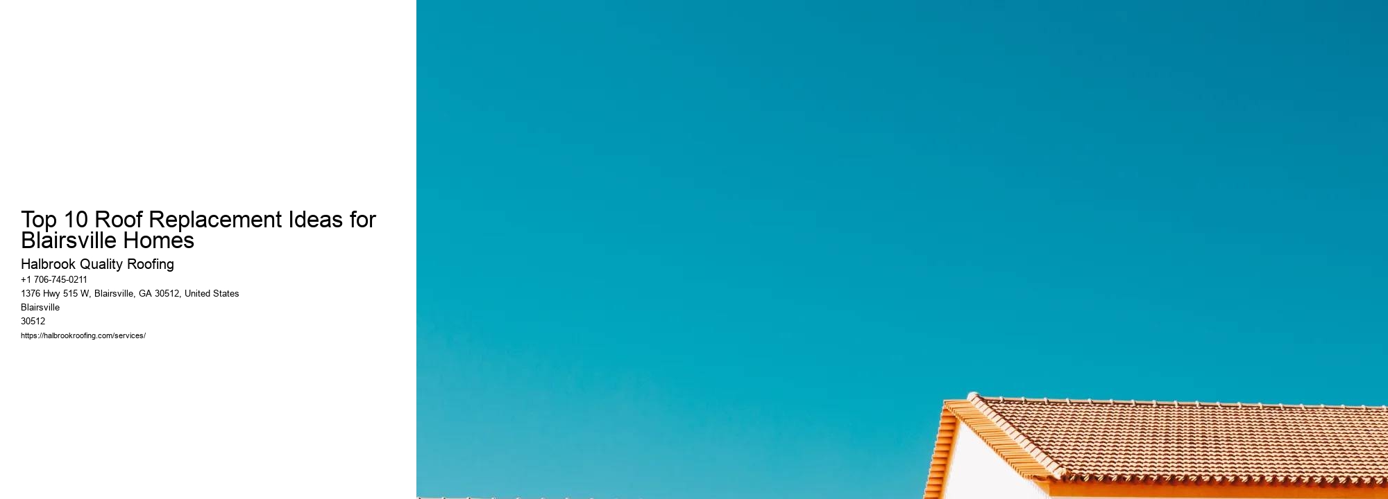 Top 10 Roof Replacement Ideas for Blairsville Homes