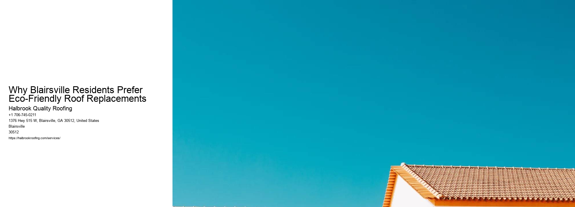 Why Blairsville Residents Prefer Eco-Friendly Roof Replacements