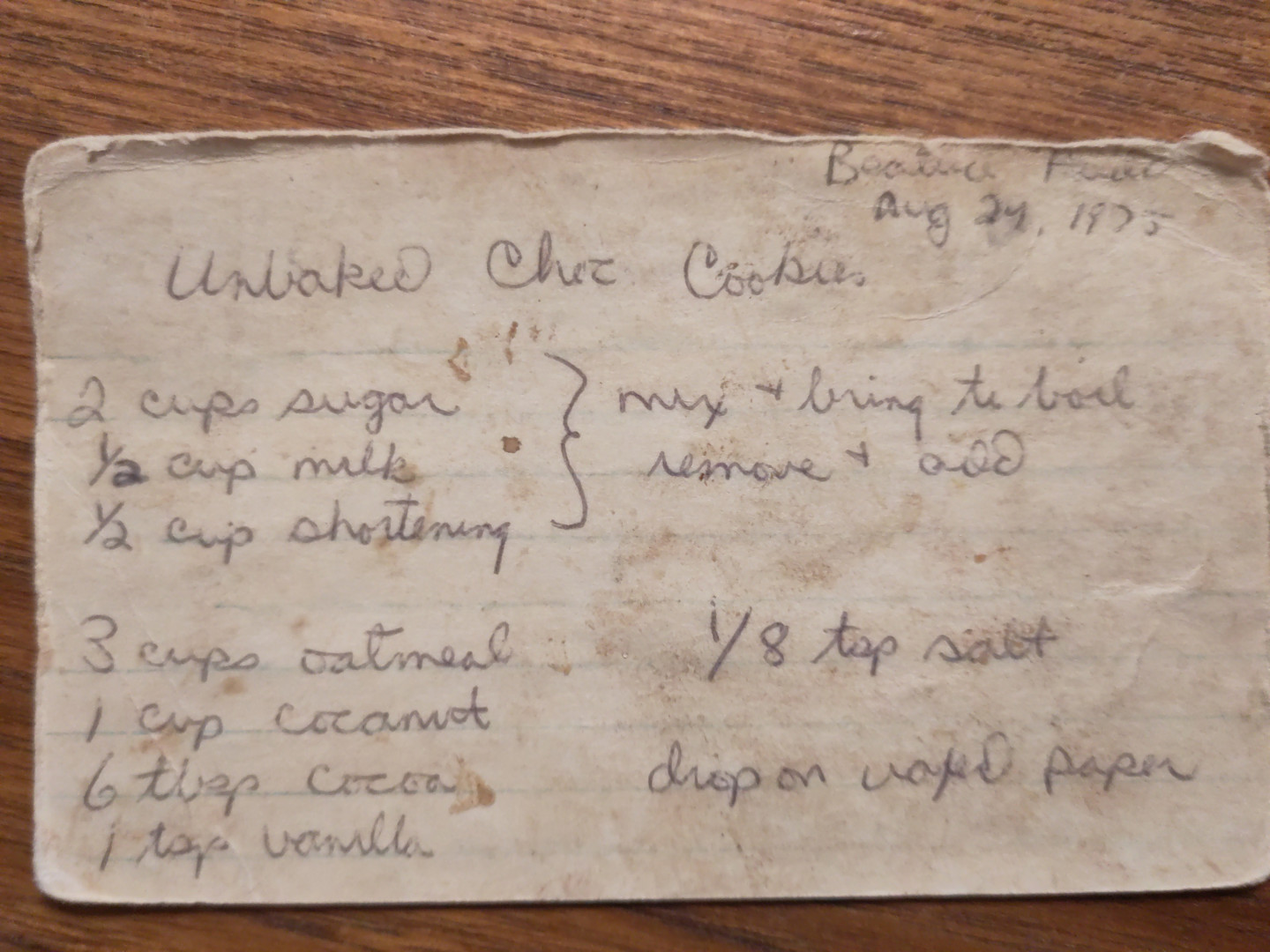 Unbaked Chocolate Cookies