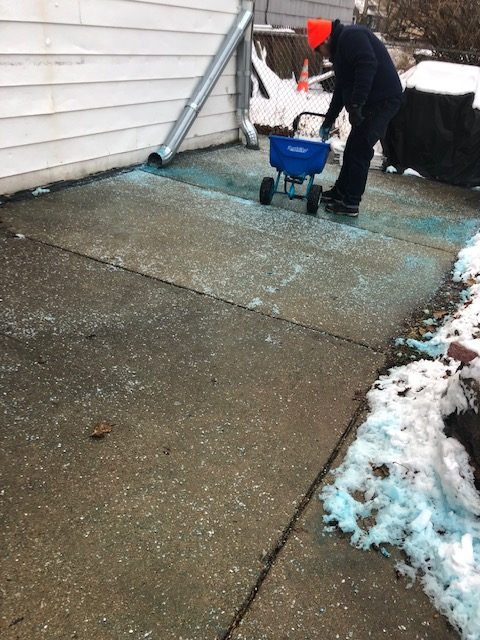 Shoveling snow from sidewalks Chicago