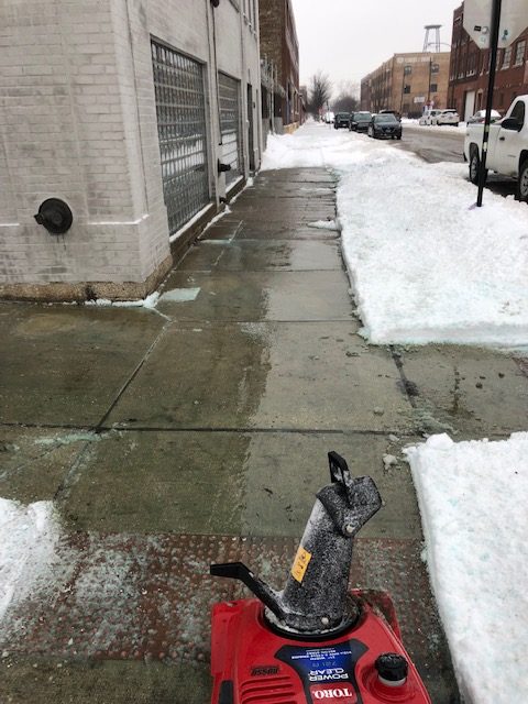 Snow and ice control for sidewalks in Chicago