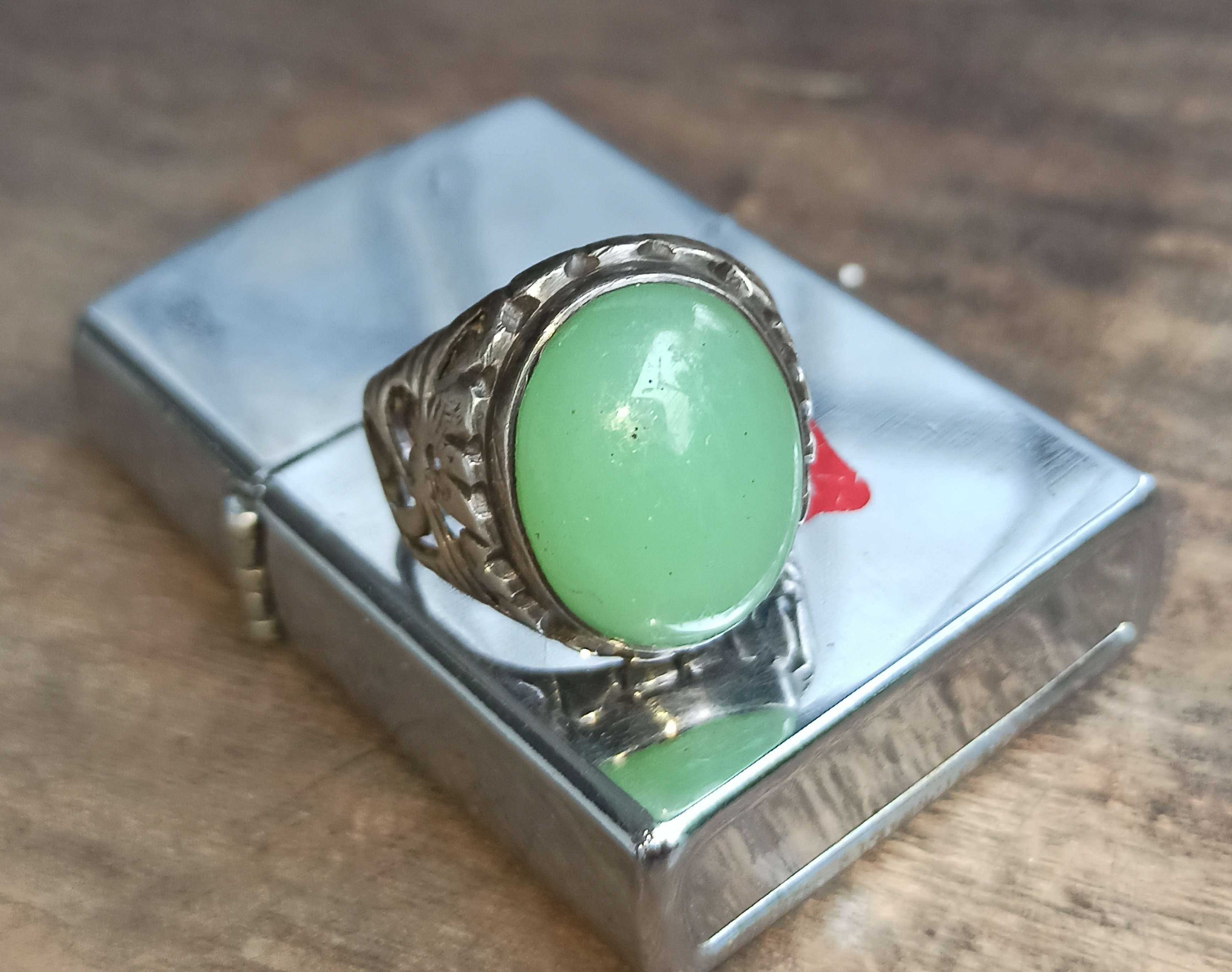CINCIN BATU AKIK NATURAL GIOK BAU BAU HIJAU TOSCA ISTIMEWA