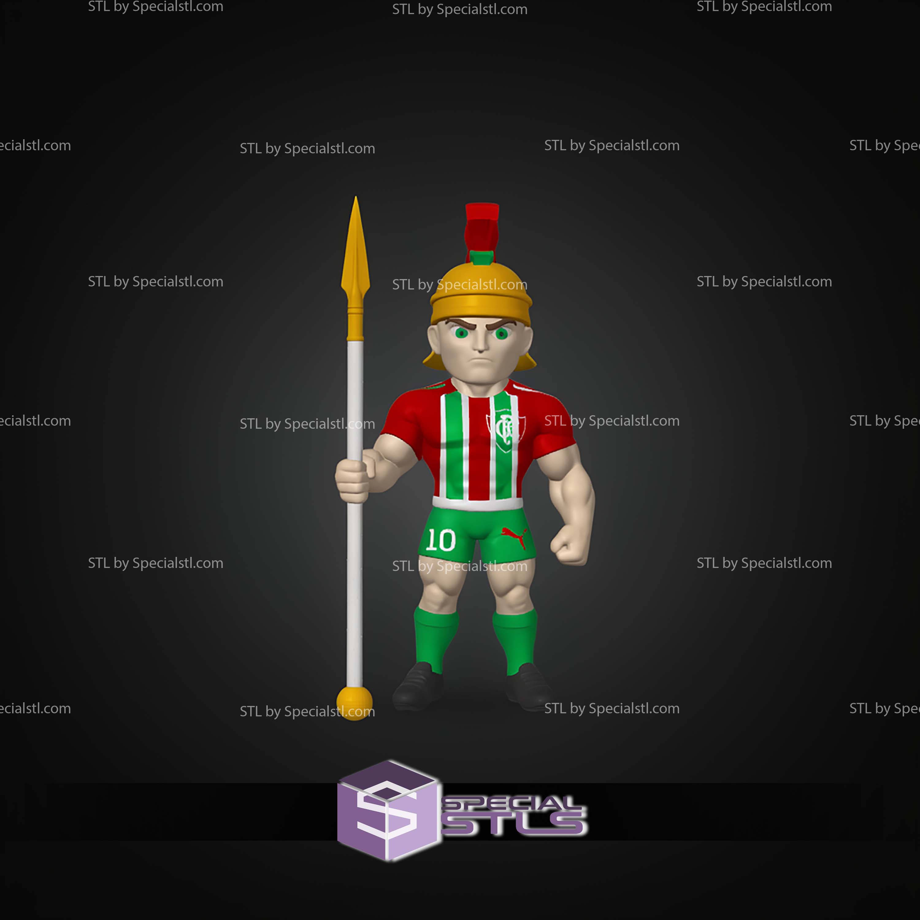 Mascote Fluminense Color 3D Print