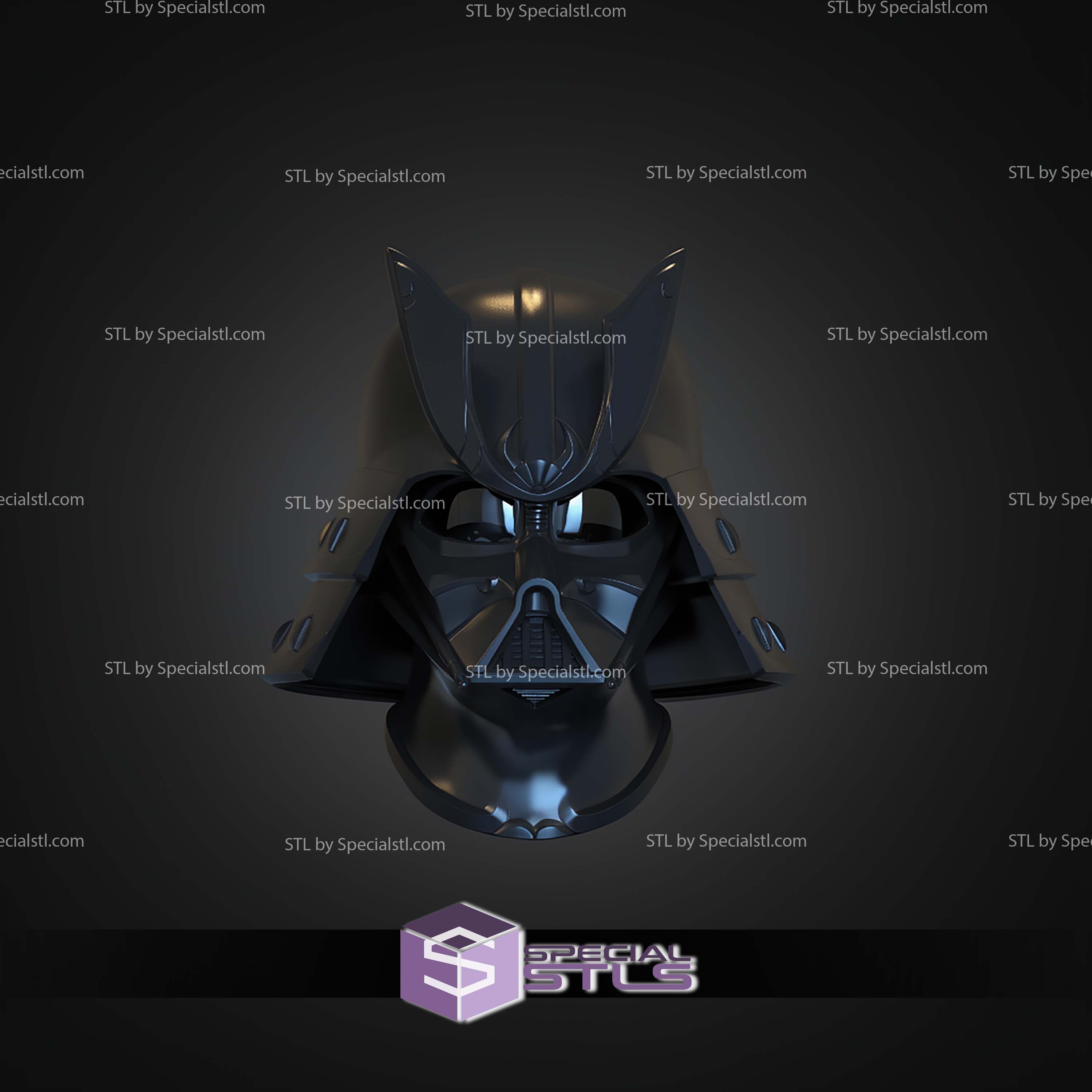 Cosplay STL Files Darth Vader Samurai Helmet V2