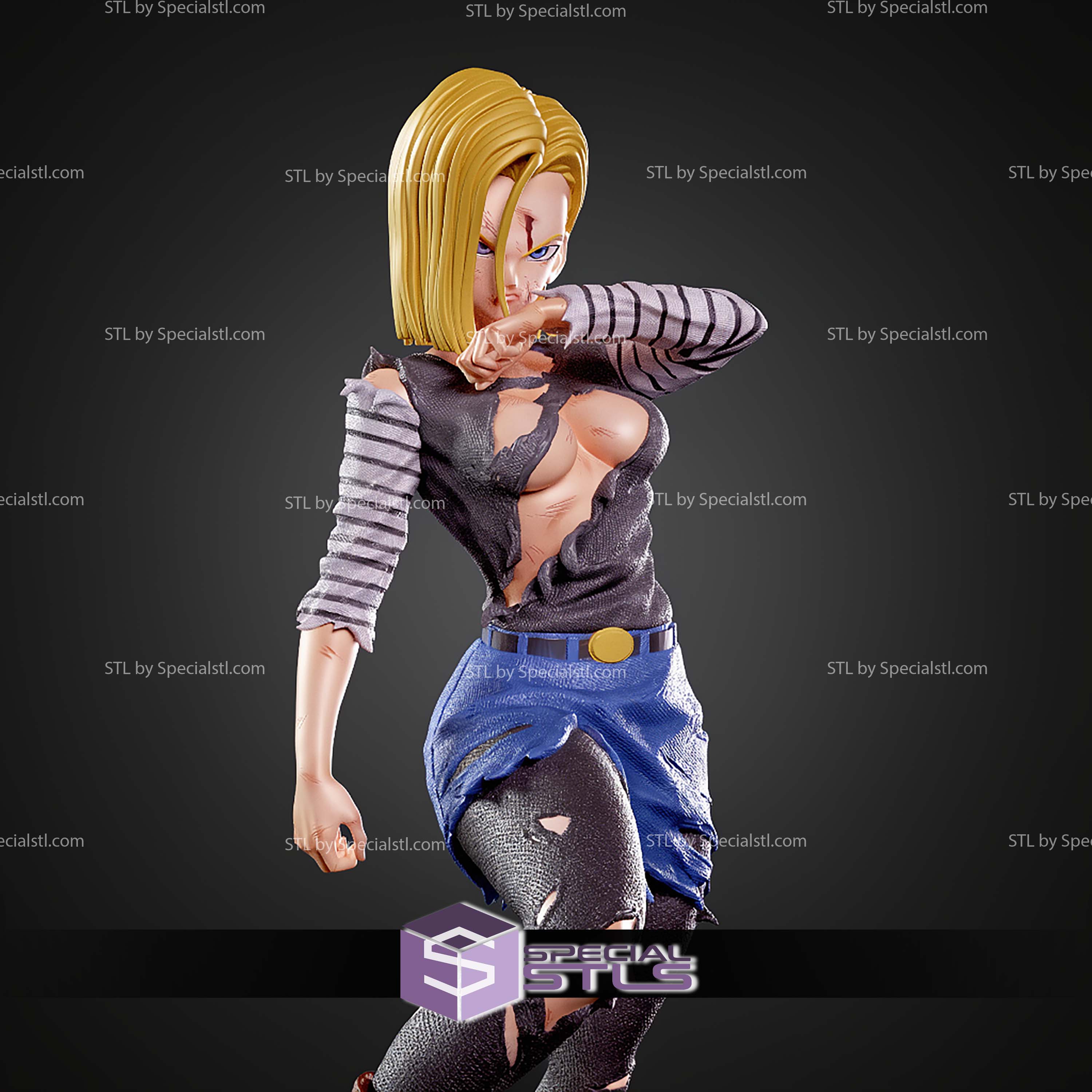 Android 18 Tear Cloth 230mm STL Files