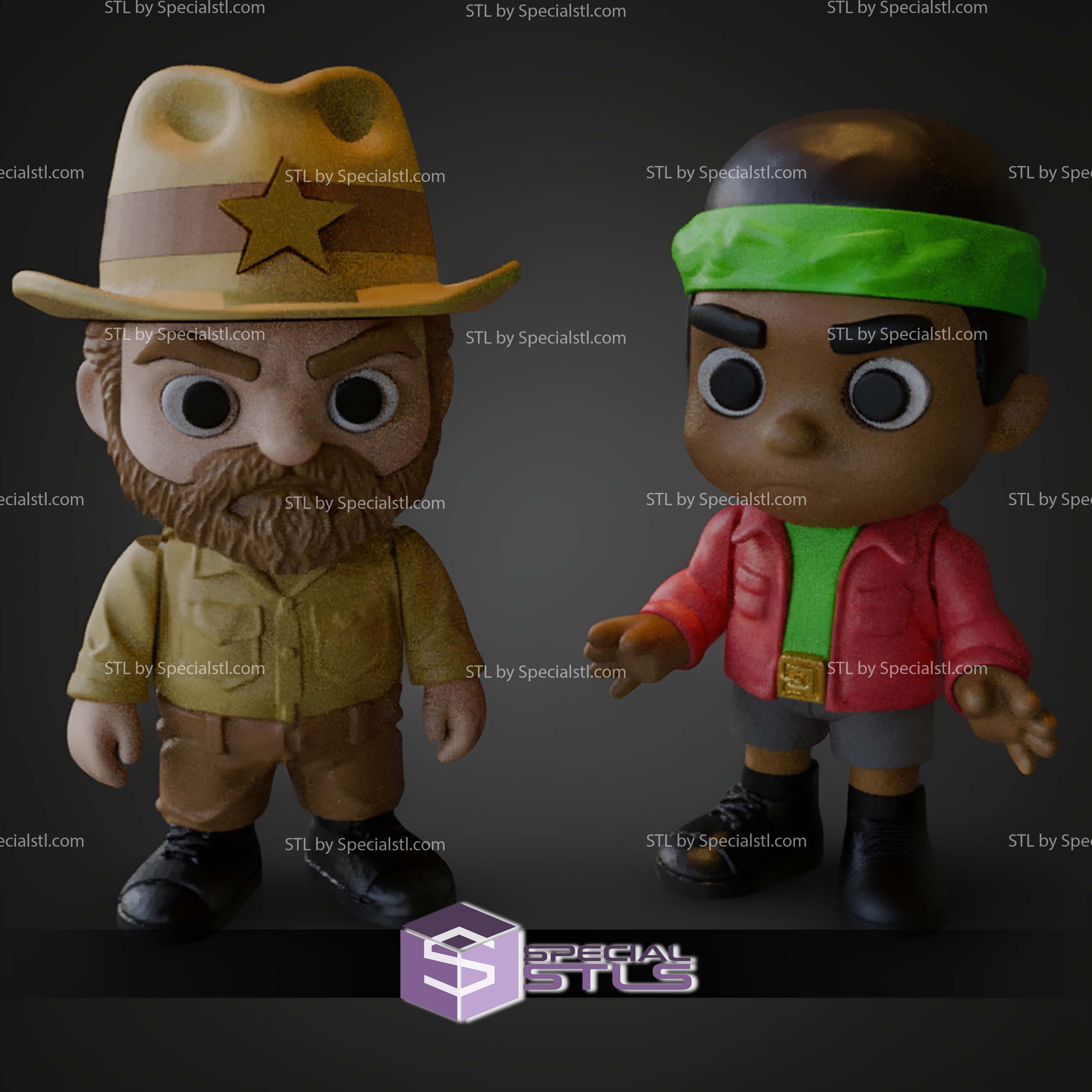 Super Basic STL Hopper and Lucas Stranger Thing Multipart