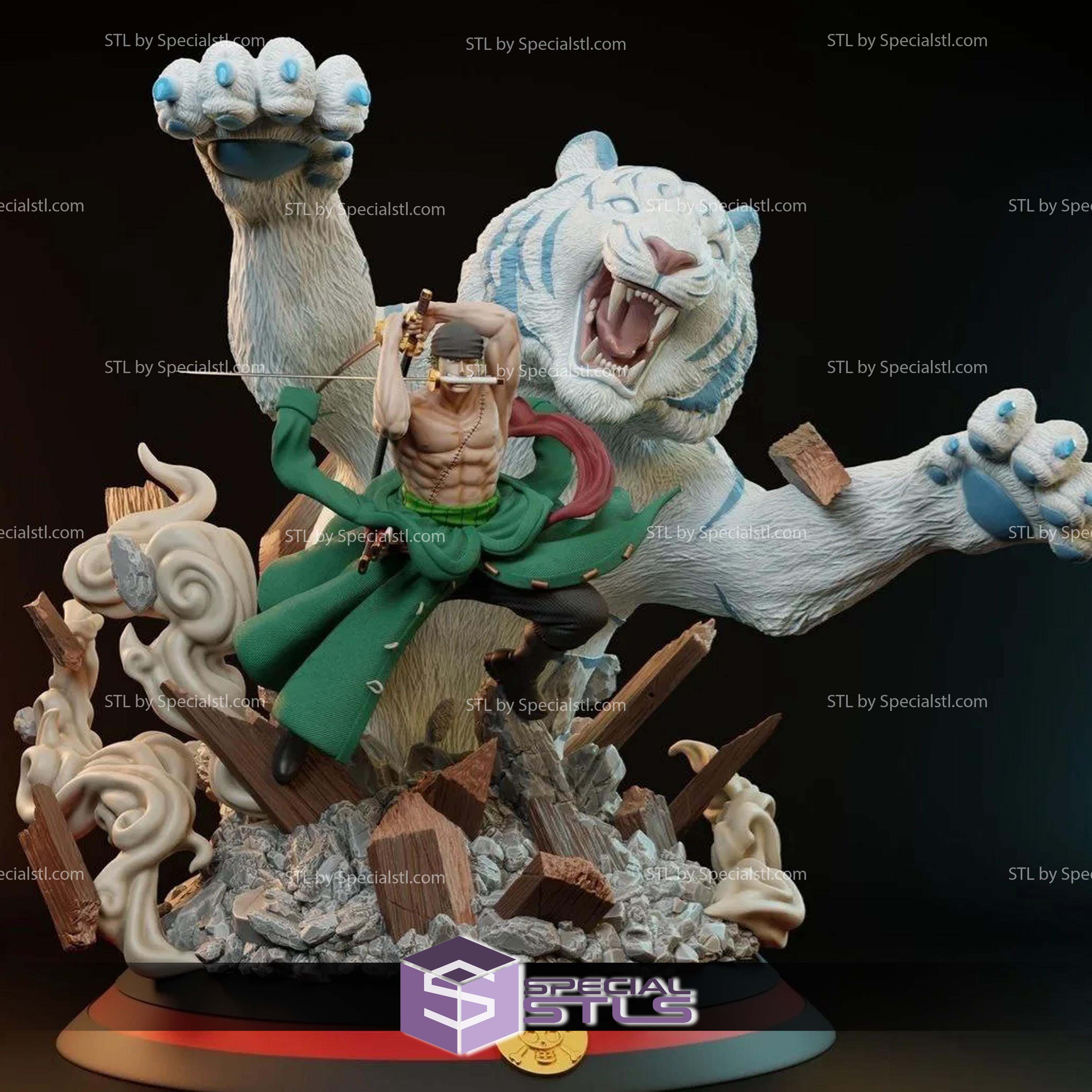 Zoro And Tiger Diorama STL Files