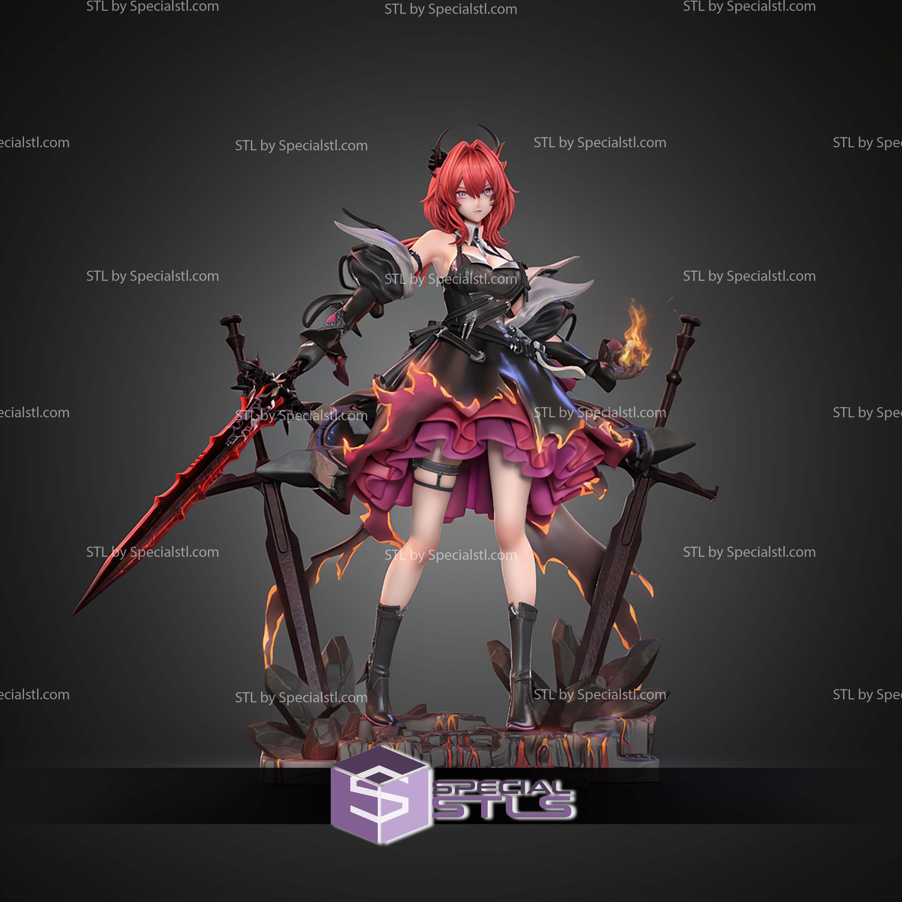 Laevatain Surtr Arknights 267mm STL Files