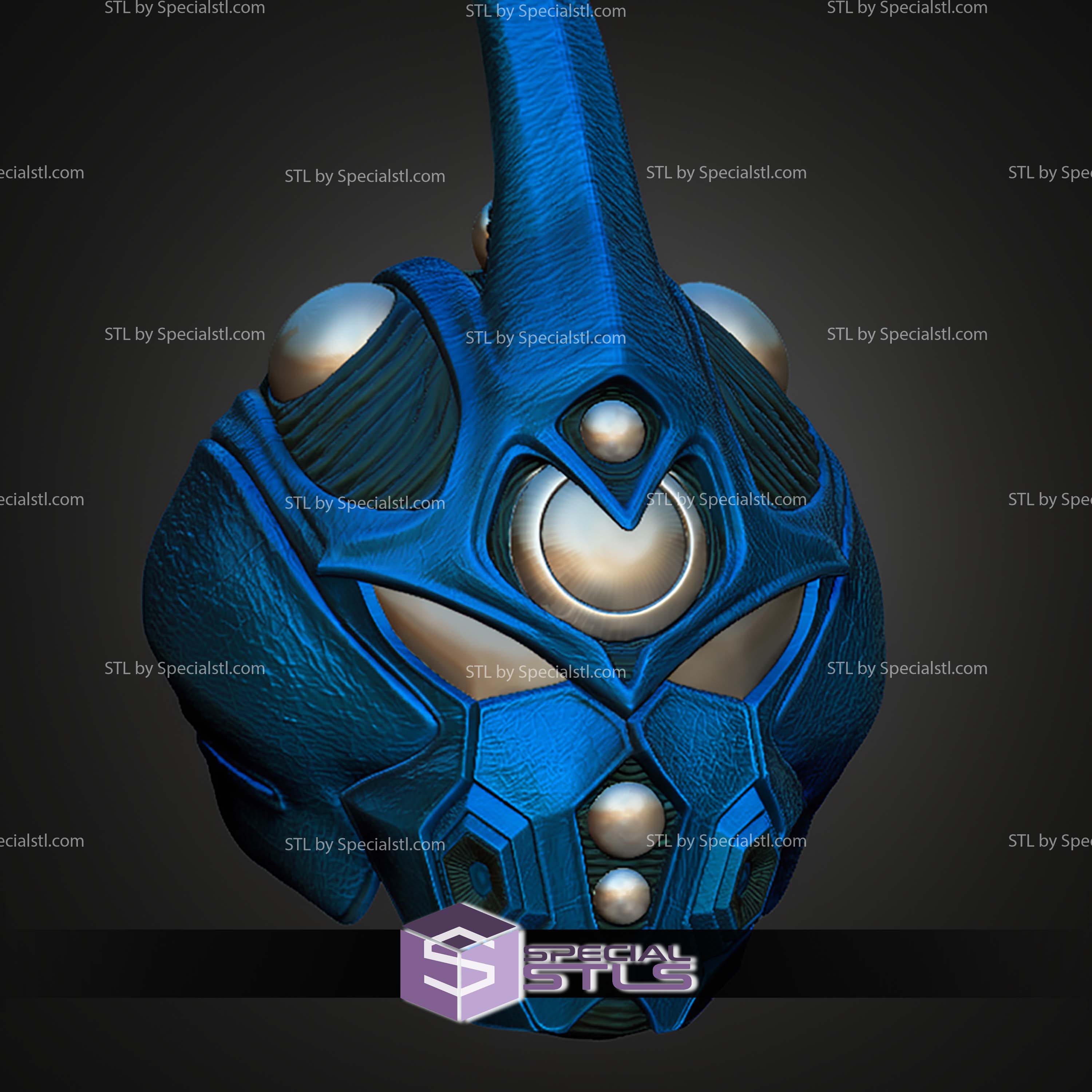 Cosplay STL Files Guyver Helmet Blue