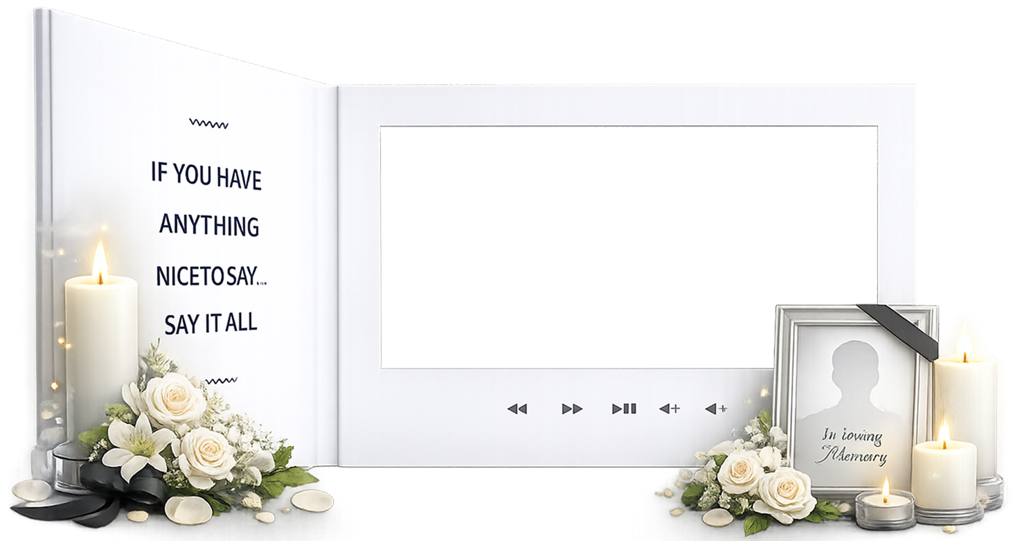 Tribute video book - a meaningful keepsake you can hold and watch