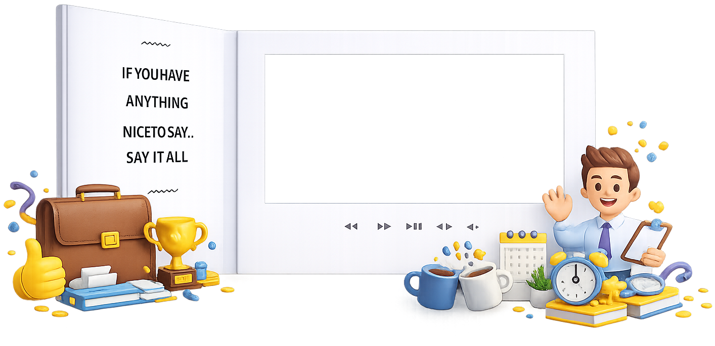 Tribute video book - a meaningful keepsake you can hold and watch