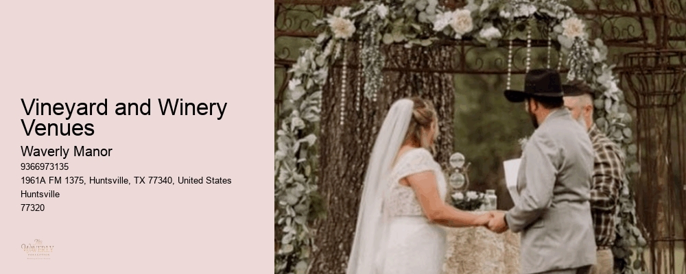 Vineyard and Winery Venues