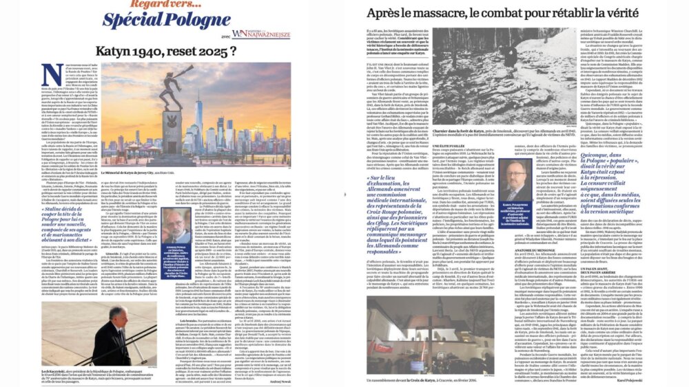 Zdjęcie okładkowe wpisu Prof. Andrzej NOWAK i dr Karol POLEJOWSKI we francuskim wpływowym dzienniku „L'Opinion” z „Opowiadamy Polskę światu”