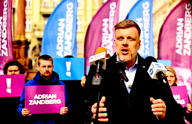 Adrian Zandberg w Olsztynie