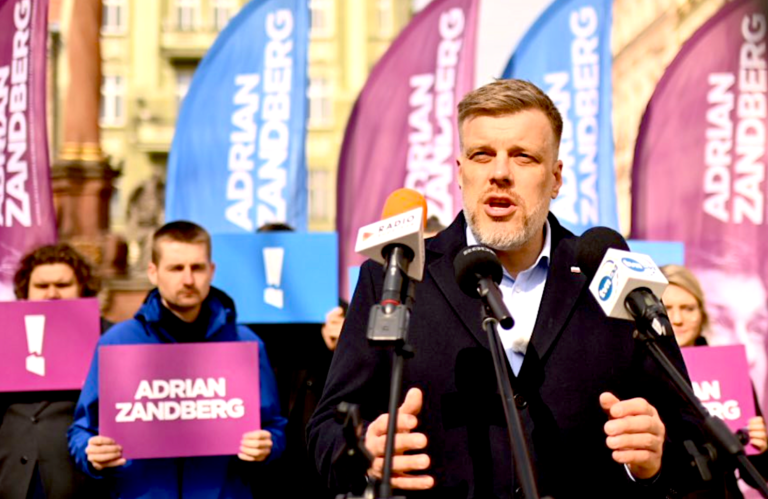 kandydat Lewicy Adrian ZANDBERG wybory prezydenckie 2025