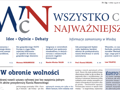 Zdjęcie okładkowe wpisu Najnowszy, 74 numer „Wszystko co Najważniejsze” jest już dostępny w EMPIK-ach, Księgarni Polskiej w Paryżu oraz wysyłkowo i w prenumeracie – w Sklepie Idei