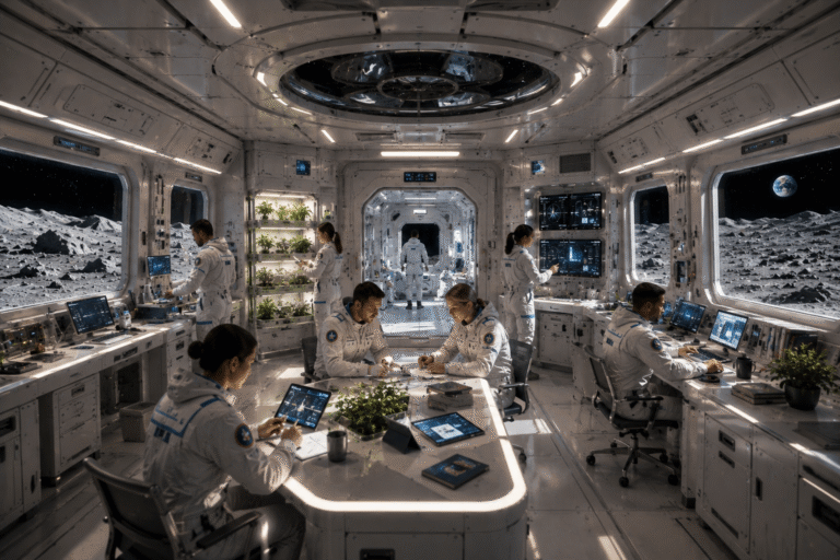 astronauci na Księżycu
