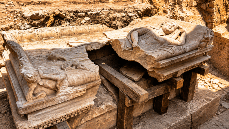 Monumentalny grobowiec ze starożytnego Olympos. Pochowano w nim bogatego arystokratę