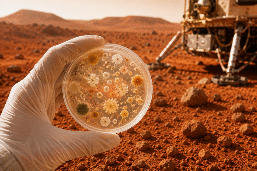 Zdjęcie okładkowe wpisu Ziemskie mikroorganizmy mogą przetrwać w kosmosie. Badania wskazują na zagrożenie dla astronautów