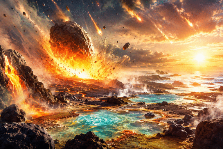 pradawne bombardowanie asteroid