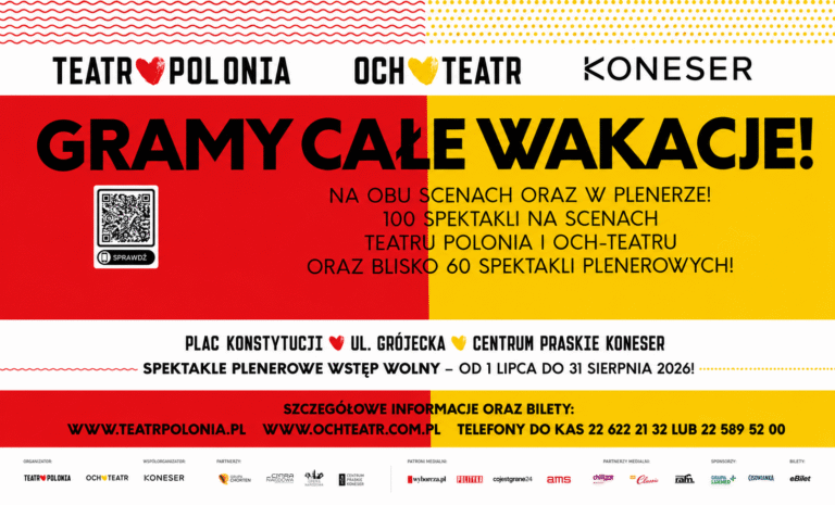 „Gramy całe wakacje” - bezpłatne plenerowe spektakle teatralne w Warszawie