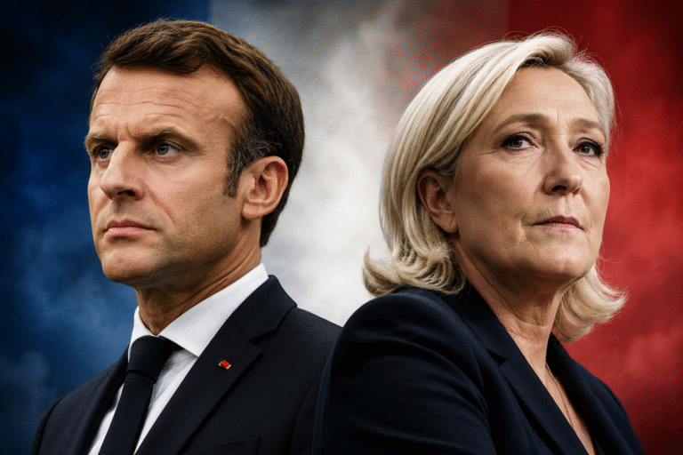 Emmanuel Macron reaguje na rekordowe sondaże Marine Le Pen