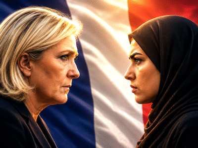 Marine Le Pen referendum w sprawie chusty