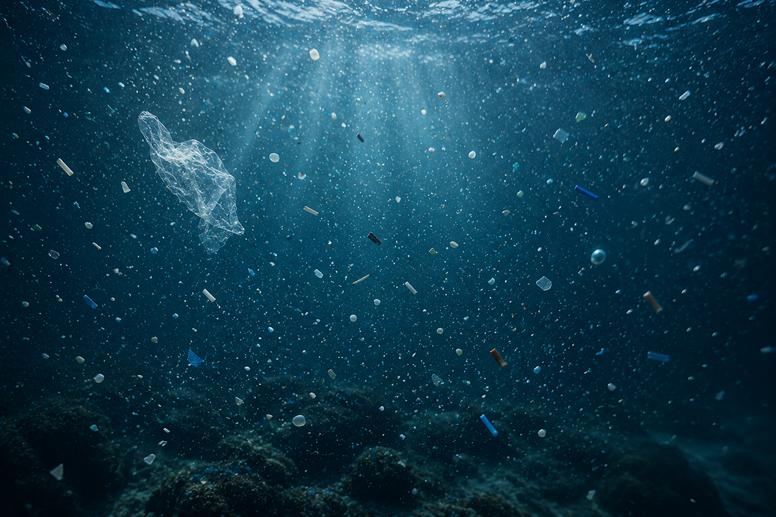 Mikroplastik przenika choćby 2 kilometry pod powierzchnię oceanu