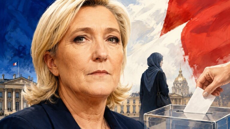 Marine LE PEN chce referendum w sprawie zakazu chusty islamskiej