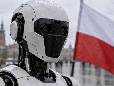 Roboty „protestowały” w Warszawie pod opieką ludzi