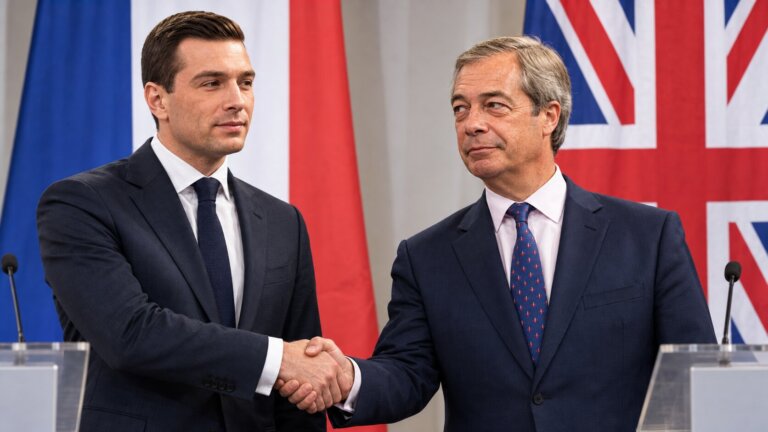 Jordan Bardella i Nigel Farage podpisują pakt migracyjny przed wyborami we Francji 2027