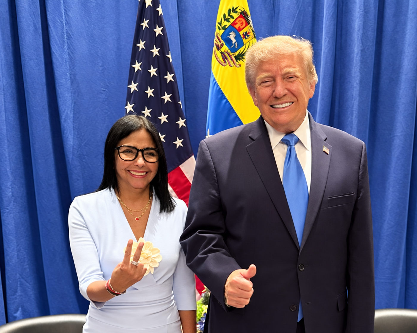 Co oznacza pierwsze spotkanie Donalda Trumpa i Delcy Rodriquez?