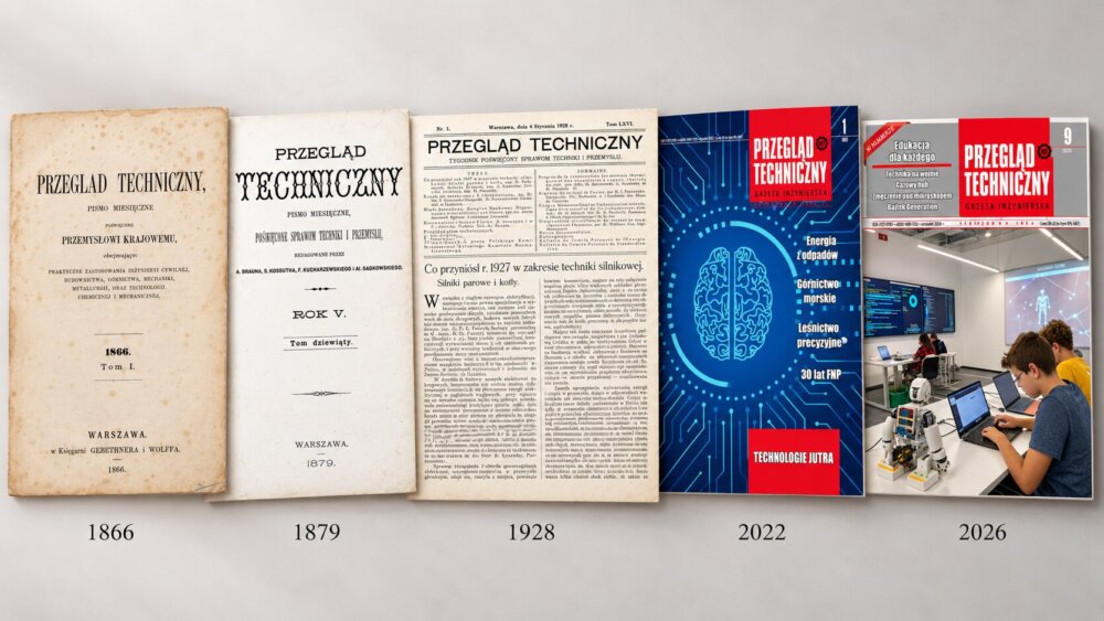 Zdjęcie okładkowe wpisu Prof. Michał KLEIBER: 160 lat Przeglądu Technicznego w służbie polskiej myśli technicznej
