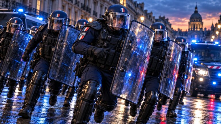 poparcie dla policji we Francji